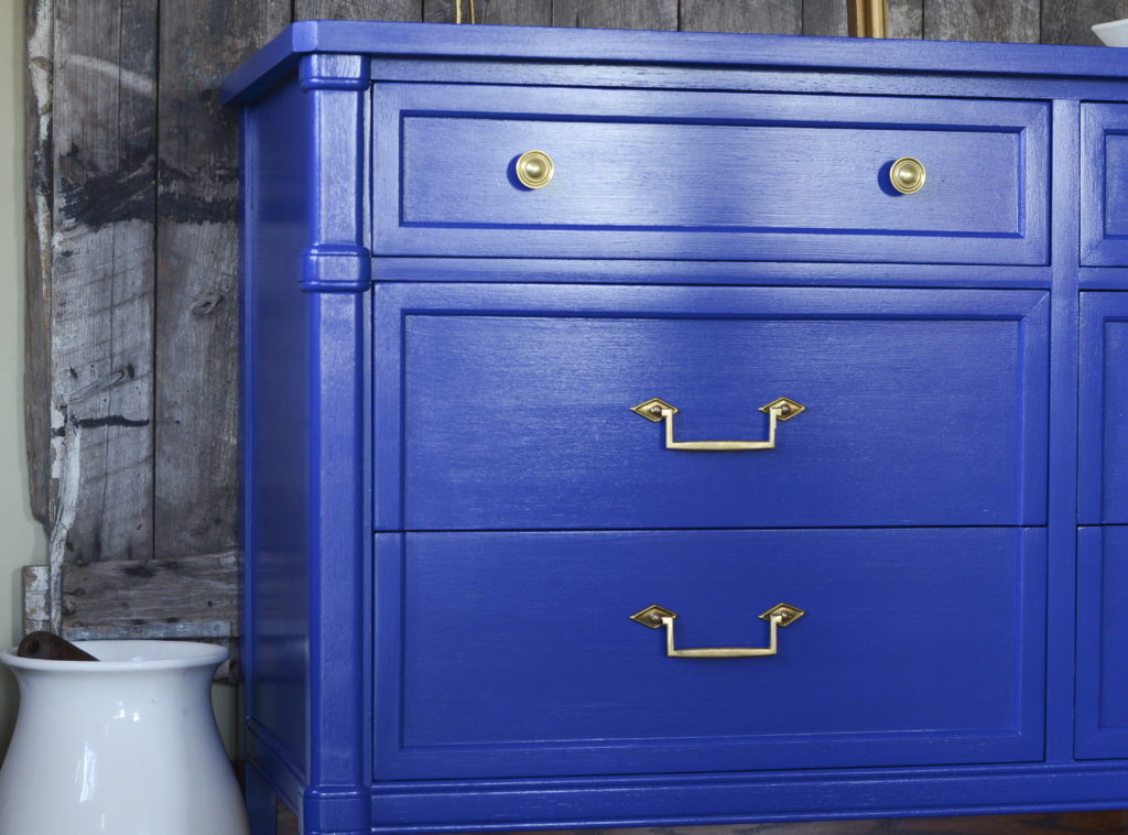Blue Dresser, General Finishes Milk Paint, General Finishes Top Coat Satin