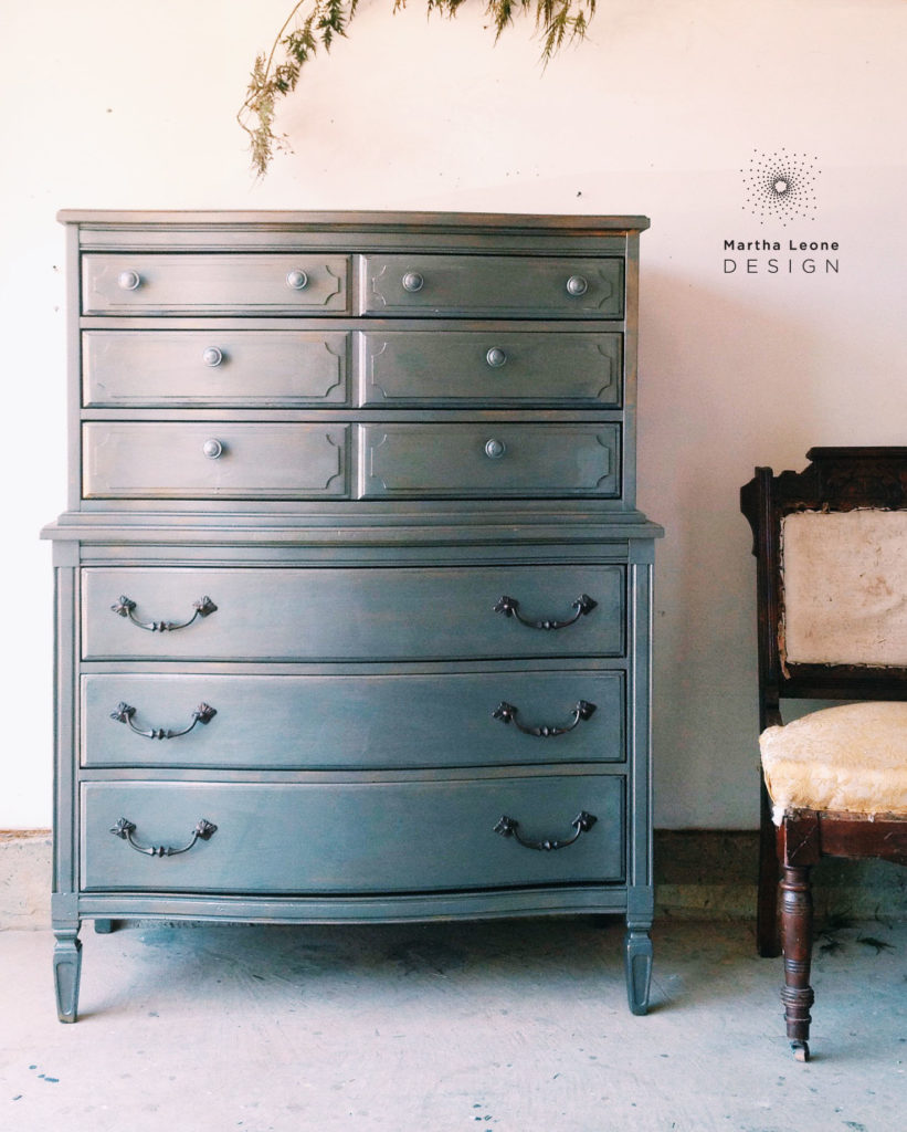 silver and gold dresser