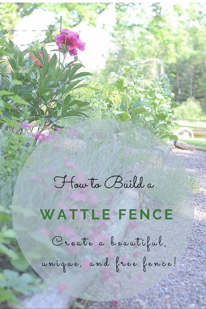 How to build a wattle fence. Want to create an amazing, unique garden fence that costs you nothing but time. Click through to the blog post to find out how to create your own unique, beautiful garden fence!
