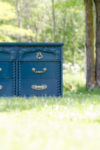 How to use wood filler to create a smooth, glossy painted finish // Bassett dresser